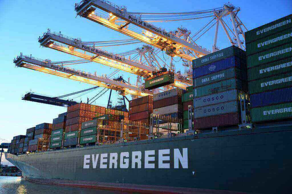 evergreen shipping container ship