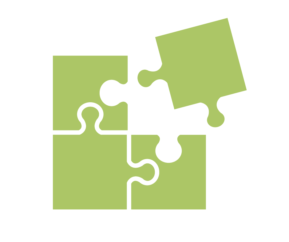 green jigsaw puzzle pieces